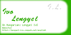 ivo lengyel business card